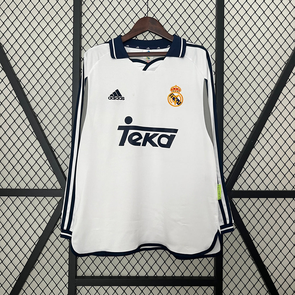 Real Madrid 2000 - 2001 Heimtrikot Langarmiges