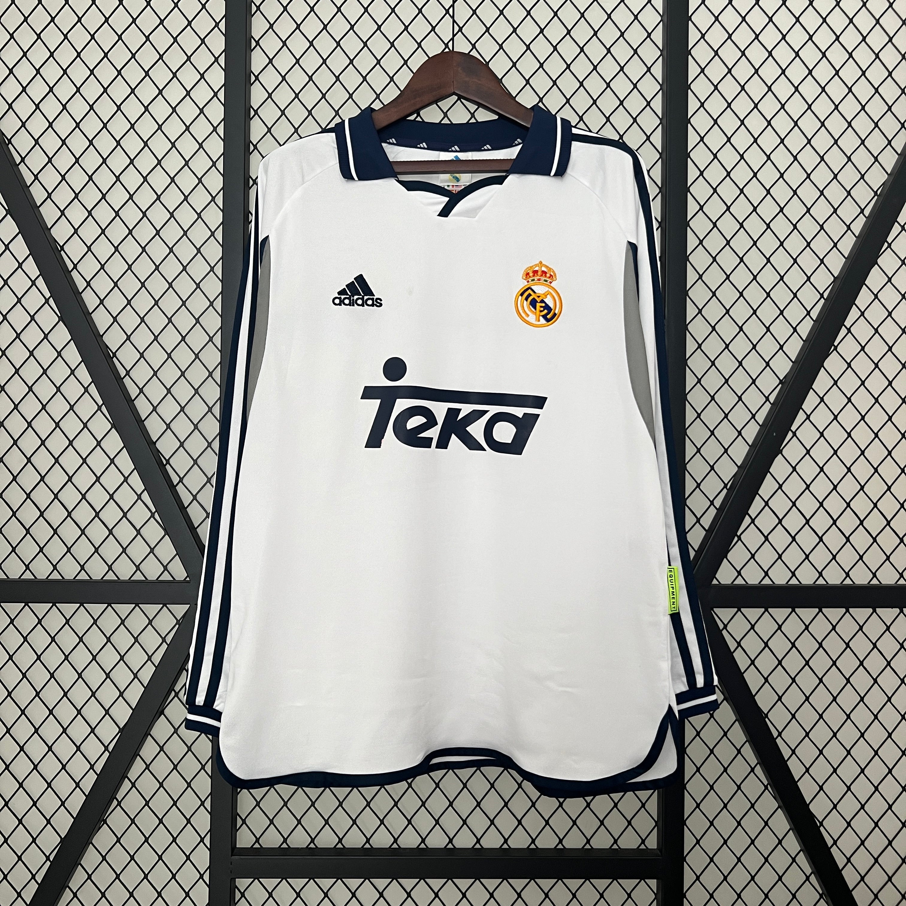 Real Madrid 2000 - 2001 Heimtrikot Langarmiges